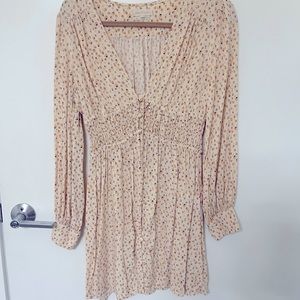 Free People long sleeve dress with tie waist